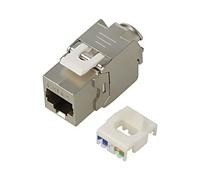 90864 module RJ45 trapèze argent cat : 6a sur câble prise RJ45 8p8c GOOBAY