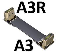 90cm A3-A3R Câble d'extension HDMI Standard type A V2.0 intégré, prend en charge le câble plat 2K / 144hz 4K/60Hz, câble d'extension de fil d'ordinateur Nipseyteko