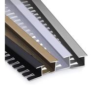 90cm Aluminum Transition Strip for Joining Floor Gaps, Tile to Laminate Edge Trim, Bendable Decorative Cover Strips(Gold,16-18mm)