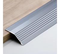 90cm Bande de Transition de Plancher en Aluminium, pour combler Écart Entre, Les Carreaux et Les stratifiés, hauteurs de Transition Entre 1 et 4 cm(Gray,7.5cm/2.95in)