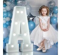 90cm Blanc Lettre Lumineuse,Lettres Lumineuses Géantes de Pour la Décoration D'Anniversaire,Decoration Anniversaire Fille,Grandes Lettres Pour Les Événements de Fiançailles,Lettre A