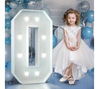 90cm Blanc Lettre Lumineuse,Lettres Lumineuses Géantes de Pour la Décoration D'Anniversaire,Decoration Anniversaire Fille,Grandes Lettres Pour Les Événements de Fiançailles,Lettre O