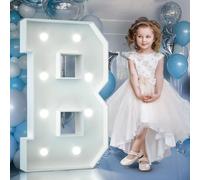 90cm Blanc Lettre Lumineuse,Lettres Lumineuses Géantes de Pour la Décoration D'Anniversaire,Decoration Anniversaire Fille,Grandes Lettres Pour Les Événements de Fiançailles,Lettre B