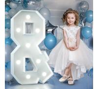 90cm Blanc Lettre Lumineuse,Lettres Lumineuses Géantes de Pour la Décoration D'Anniversaire,Decoration Anniversaire Fille,Grandes Lettres Pour Les Événements de Fiançailles,Lettre &