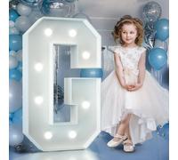 90cm Blanc Lettre Lumineuse,Lettres Lumineuses Géantes de Pour la Décoration D'Anniversaire,Decoration Anniversaire Fille,Grandes Lettres Pour Les Événements de Fiançailles,Lettre G