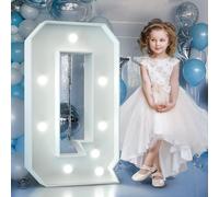 90cm Blanc Lettre Lumineuse,Lettres Lumineuses Géantes de Pour la Décoration D'Anniversaire,Decoration Anniversaire Fille,Grandes Lettres Pour Les Événements de Fiançailles,Lettre Q
