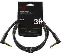 90cm Deluxe Instrument Cable Angle/angle Black Tweed