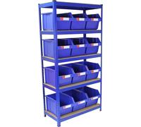 90cm Étagères & bacs à bec de stockage Étagère d'atelier sans vis bleu 1400kg