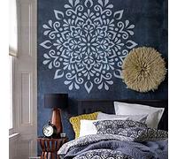90cm Huge Giant Mandala Indian Arabic Ethnic Round Pochoir Pochoirs Pour Murs Grand Modèle Tuile Réutilisable Décor De Mandala Meubles Muraux De Niche Motifs De Mandalas En Bois Scrapbooking