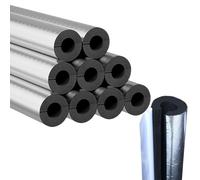90cm Isolation Tuyaux de climatiseur, ID16-60mm Manchon Isolation en Papier D'aluminium, D'isolation De Tuyau pour Protection Gel, pour Tuyaux de chauffage extérieur(16mm*10mm*90cm)