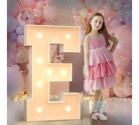 90cm Jaune Lettre Lumineuse,Lettres Lumineuses Géantes de Pour la Décoration D'Anniversaire,Decoration Anniversaire Fille,Grandes Lettres Pour Les Événements de Fiançailles,Lettre E