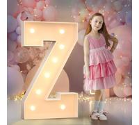 90cm Jaune Lettre Lumineuse,Lettres Lumineuses Géantes de Pour la Décoration D'Anniversaire,Decoration Anniversaire Fille,Grandes Lettres Pour Les Événements de Fiançailles,Lettre Z