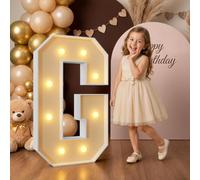 90cm Jaune Lettre Lumineuse,Lettres Lumineuses Géantes de Pour la Décoration D'Anniversaire,Decoration Anniversaire,Grandes Lettres Pour Les Événements de Fiançailles,Lettre G