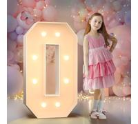 90cm Jaune Lettre Lumineuse,Lettres Lumineuses Géantes de Pour la Décoration D'Anniversaire,Decoration Anniversaire Fille,Grandes Lettres Pour Les Événements de Fiançailles,Lettre O