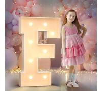 90cm Jaune Lettre Lumineuse,Lettres Lumineuses Géantes de Pour la Décoration D'Anniversaire,Decoration Anniversaire Fille,Grandes Lettres Pour Les Événements de Fiançailles,Lettre F