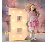 90cm Jaune Lettre Lumineuse,Lettres Lumineuses Géantes de Pour la Décoration D'Anniversaire,Decoration Anniversaire Fille,Grandes Lettres Pour Les Événements de Fiançailles,Lettre B