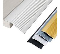 90cm Profil De Seuil Sol En Aluminium Réducteur Pour Dalles Moquette Bande Transition Antidérapante Pour Sols Irréguliers Au Niveau Des Portes(Silver,W10cm (4in))