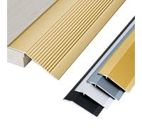 90cm Profil De Seuil Sol En Aluminium Réducteur Pour Dalles Moquette Bande Transition Antidérapante Pour Sols Irréguliers Au Niveau Des Portes(Gold,W10cm (4in))