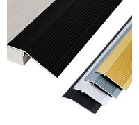 90cm Profil De Seuil Sol En Aluminium Réducteur Pour Dalles Moquette Bande Transition Antidérapante Pour Sols Irréguliers Au Niveau Des Portes(Black,W7.5cm (3in))