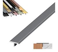 90cm Profilé De Transition En T En Aluminium, 3 PCS Rail De Transition, Bande De Séparation Plate Idéale Pour Carrelage, Parquet, Stratifié, Vinyle Et Béton(Gray,W:1.0cm)
