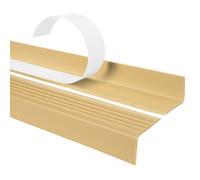 90cm profilé d'escalier nez de marche adhésif antidérapant PVC écru ND, 40 x 25 mm