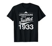 90e anniversaire Né en Juillet 1933 Vintage 90 ans d'âge T-Shirt