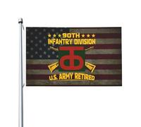 90E Division D'Infanterie Avec Fusils Croisés (Retraitée) Bannière 90X150Cm Avec Œillets Double Face Décoration Bannière Drapeau De Festival Pour Dortoirs Chambres Extérieure