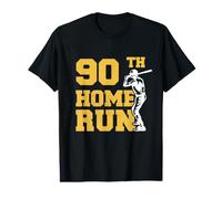 90e Home Run Baseball Funny 90e Anniversaire 90 Ans T-Shirt Graphique avec Valeur