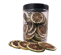 90gr Citron Vert Séché, Tranches de Citron Déshydratée pour Cocktail, Décoration, Confiserie, Noël, Boissons Fruit Séche sans Sucre Rondelle d' Citron Vert Séchée 100% Naturelle sans Additifs Premium