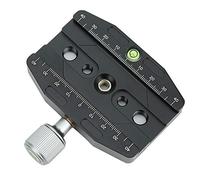 90mm Quick Release Plate Clamp Aluminium Alloy QR Plate Clamp with 1/4in & 3/8in Screw Holes for Camera Tripod Monopod DSLR Mirrorless Photography Accessories