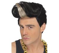 90s 1990s Glace Vanille Rappeur Chanteur Bigarré Perruque Adulte Hommes Costume