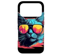 90s Cat Retrowave Cat Mom Coque pour iPhone 17 Pro