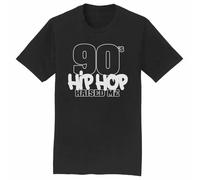 90S Hip HOP Raised ME Funny 90S Kid Gangsta Rap Thug Life Compton T-Shirt Black L