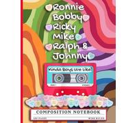 90s R&B Music Kinda Boys We Like Retro Wide Ruled Composition Notebook for Music Lovers Lined Paper 120 pages (60 sheets) 11 x 8.5 inches Cassette Tape & Heart Candy Colorful Book For Teens Women Gift