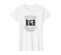90s R&B Vibes Only Varsity Nineties RNB Music T-Shirt Graphique avec Valeur, Femme, Blanc, L