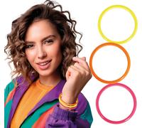 90S Retro Bracelet Set Accessoires colorés Carnaval Célébration Expression Pouvoir Diversité Mode Mix Couleurs, Couleur : Multicolore