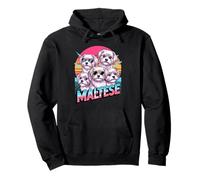 90s Vintage Maltese Malteses Sweat à Capuche