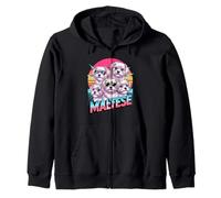 90s Vintage Maltese Malteses Sweat à Capuche