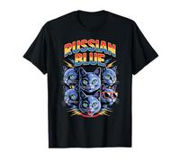 90s Vintage Russian Blue Cat Russian Blues Maltese T-Shirt
