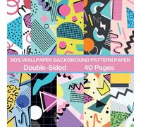 90's Wallpaper Background Scrapbook Paper 40 Pages 20 Sheets: Double Sided Pattern Paper for Scrapbooking, Card Making, Origami, DIY and More