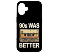 90s Was Better Cassette de démonstration rétro nostalgique Coque pour iPhone 16