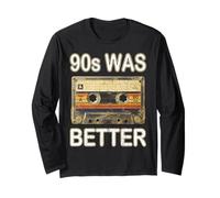90s Was Better Cassette de démonstration rétro nostalgique Manche Longue