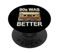 90s Was Better Cassette de démonstration rétro nostalgique PopSockets PopGrip Adhésif