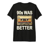 90s Was Better Cassette de démonstration rétro nostalgique T-Shirt Haut de Gamme