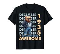 90th Birthday Bear Legends December 1935 90 Years Old Mens T-Shirt