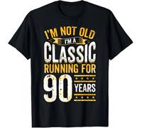 90th Birthday I 90 Year Old Tee Gift Unisex T-Shirt Black L