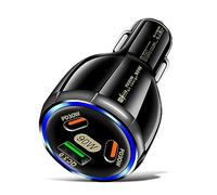 90W Allume Cigare USB C, PD QC 30W Charge Rapide Chargeur Voiture pour iPhone,Tablet,Samsung Galaxy,Huawei,Xiaomi