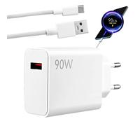 90W Chargeur HyperCharge USB-C pour 15 Ultra, Note 14 Pro 5G, X7 Pro, 13 Ultra - Charge Turbo avec Câble USB-C 2M, Compatible 15/14/13T/12, Pad 7, Chargeur Rapide