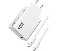 90w Chargeur Rapide Avec 6a Câble Usb C 1m Pour Xiaomi 15 14 13 Ultra,Chargeur Turbo Pour Redmi Note 14s 13 12 11 10 Pro Poco X7 F7 Pro F6 X6 M6 X5 F5 X4 X3 F3 Mi 14t 13t 13 12x 12 Lite 11t Pad 7 6 5