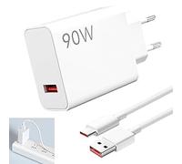 90W Chargeur Rapide avec Câble USB C 2M, Chargeur 90W HyperCharge Compatible Note 13/14/14 Pro 5G, 13/14/15 Ultra/13T/13 Lite/POCO F7/F6/X7 Pro